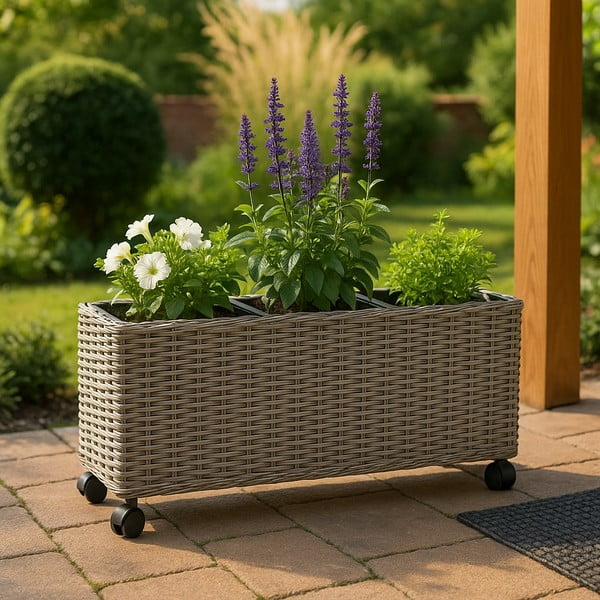 Pilkos spalvos sodo vazonas Bonami Essentials Natural-image-1