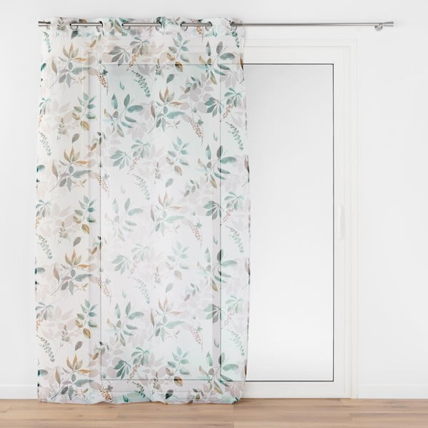 Permatoma užuolaida baltos spalvos/žalios spalvos 140x240 cm Dilaris – douceur d'intérieur