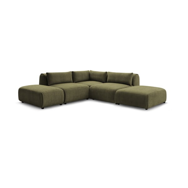 Žalia kampinė sofa (kintama) Jeanne - Bobochic Paris-image-4