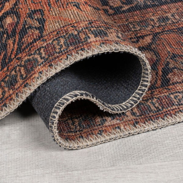 Skalbiamas bordo spalvos kilimas 115x170 cm Nico Global – Flair Rugs-image-2