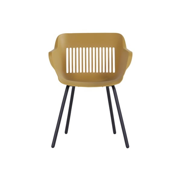 Plastikinės sodo kėdės ochros spalvos 2 vnt. Jill Rondo – Hartman-image-2