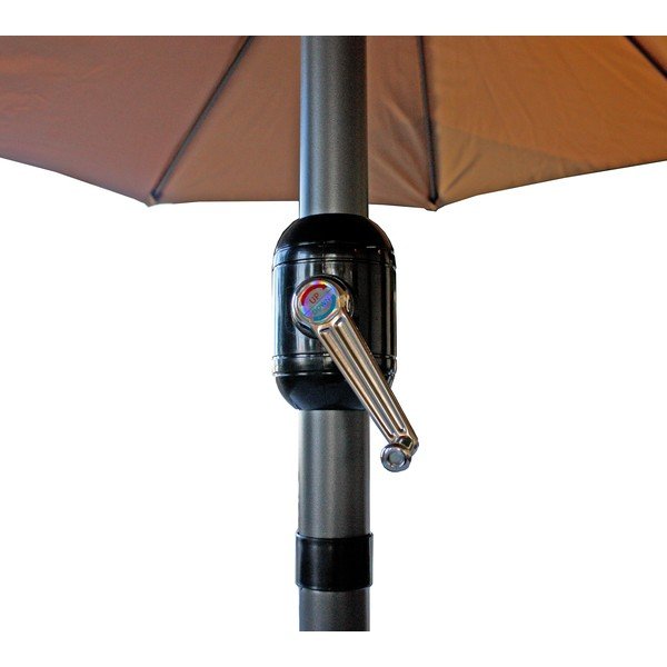 Skėtis nuo saulės pilkos spalvos 265x460 cm – Garden Pleasure-image-3