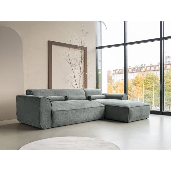 Kampinė sofa žalios spalvos (su dešiniuoju kampu) Flex Felix – Miuform-image-3