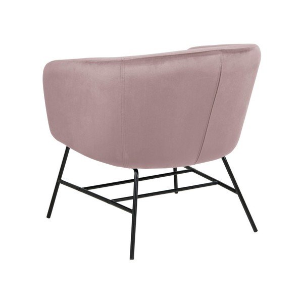 Rausvas aksominis fotelis Actona Ramsey-image-3