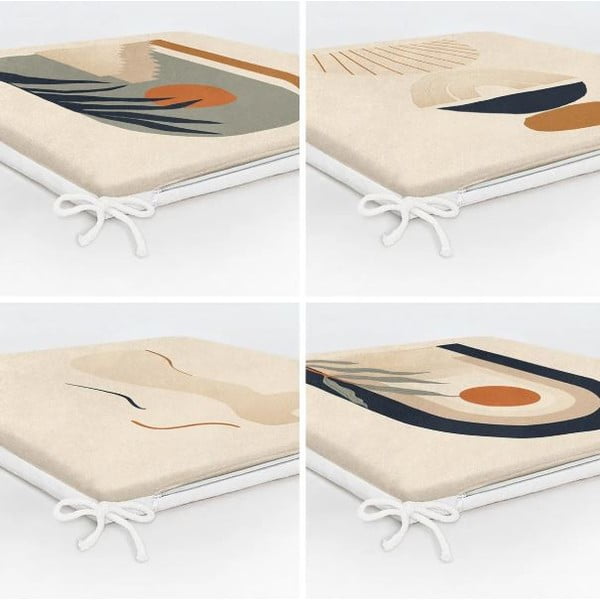Sėdynės pagalvėlės 4 vnt. 42x42 cm Illustrated Arch – Mila Home-image-3