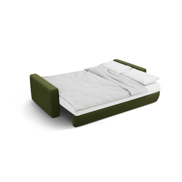 Žalios spalvos iš velveto sulankstoma/su sandėliavimo vieta sofa 238 cm Belfast – Cosmopolitan Design-image-4