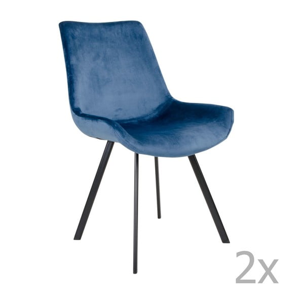 2 mėlynų valgomojo kėdžių rinkinys "House Nordic Drammen