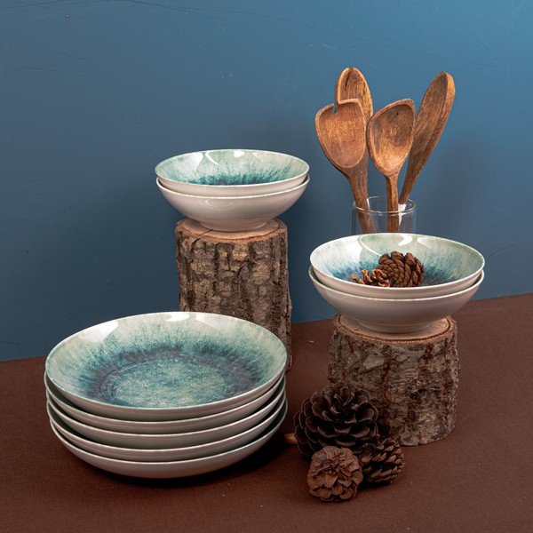 18 dalių porcelianinių indų rinkinys Güral Porselen Forest-image-1