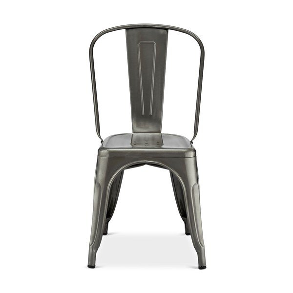 Valgomojo kėdės iš metalo šviesiai pilkos spalvos 2 vnt. Korona – Furnhouse-image-1