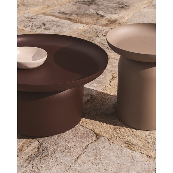 Iš metalo apvalios formos sodo kavos staliukas ø 70 cm Arcola – Kave Home-image-1