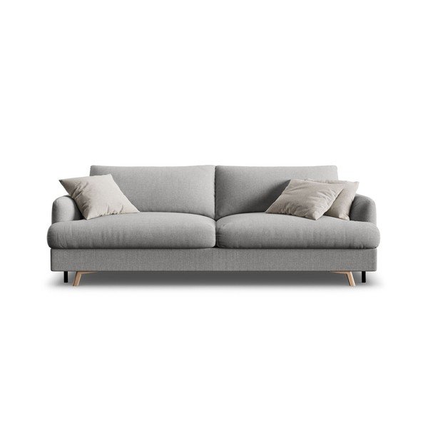 Pilkos spalvos sulankstoma/su sandėliavimo vieta sofa 233 cm Naomi – Micadoni -image-1