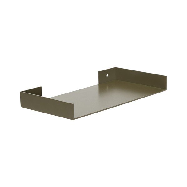 Tamsiai žalios spalvos iš metalo sieninė lentyna 30 cm Sheets – Hübsch-image-3