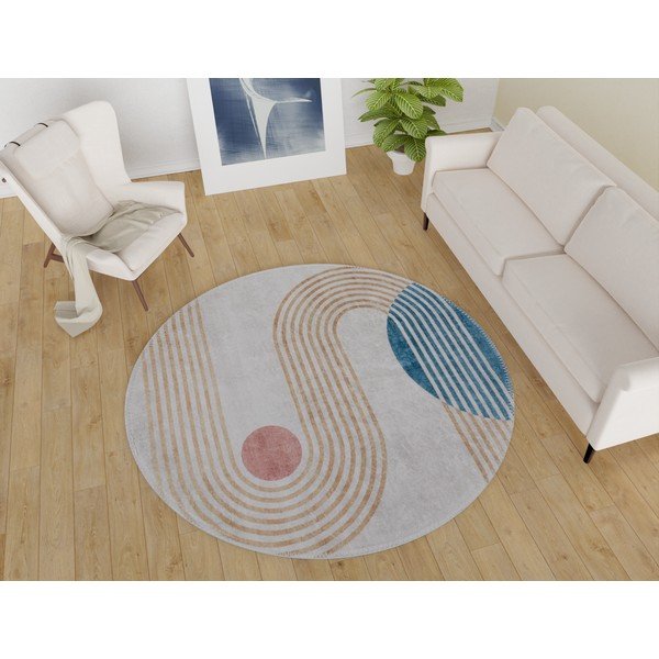 Skalbiamas apvalios formos kilimas ø 120 cm Yuvarlak – Vitaus-image-1