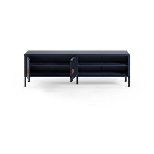 Tamsiai mėlynos spalvos iš metalo TV spintelė 160x50x35 cm Sayla – Marckeric-image-1