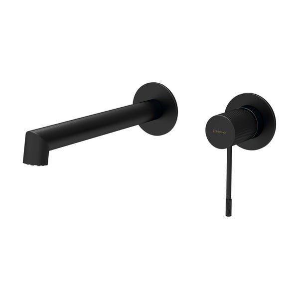 Kriauklei čiaupas matinės juodos spalvos po priedanga (su 1 lizdu) Solaris – Sapho