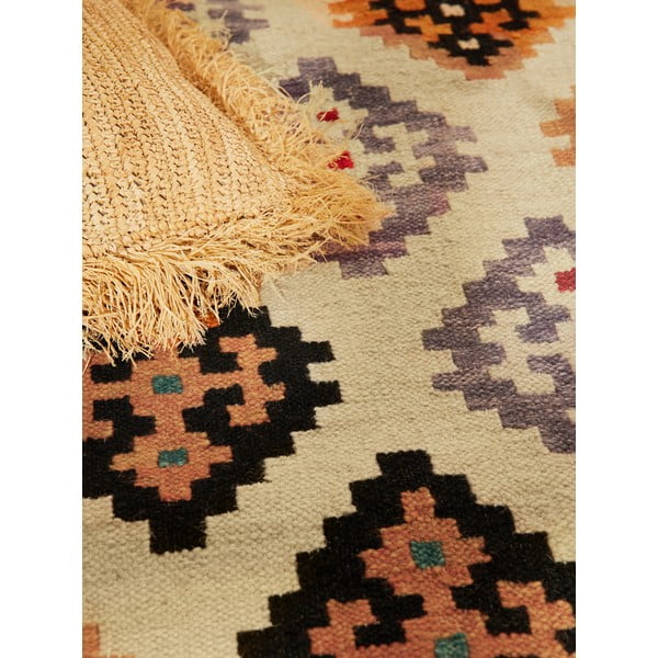 Apverčiamas/rankų darbo raudonos spalvos iš vilnos kilimas 120x170 cm Kamal Kian – Nouristan-image-2