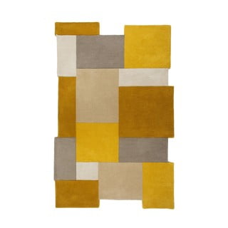 Geltonos ir smėlio spalvos vilnonis kilimas Flair Rugs Collage, 150 x 240 cm