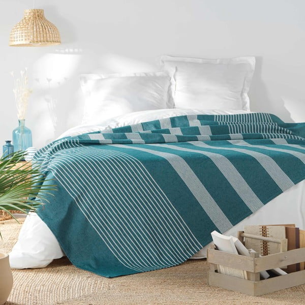 Mėlynos spalvos lovatiesė 240x260 cm Adele – douceur d'intérieur-image-1