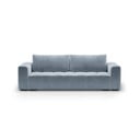 Šviesiai mėlyna aksominė sofa-lova Milo Casa Luca