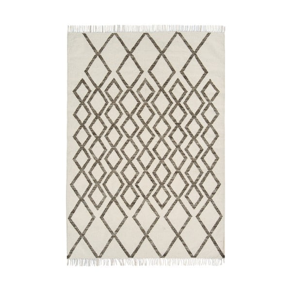 Smėlio ir pilkos spalvos kilimas Asiatic Carpets Hackney Diamond, 120 x 170 cm