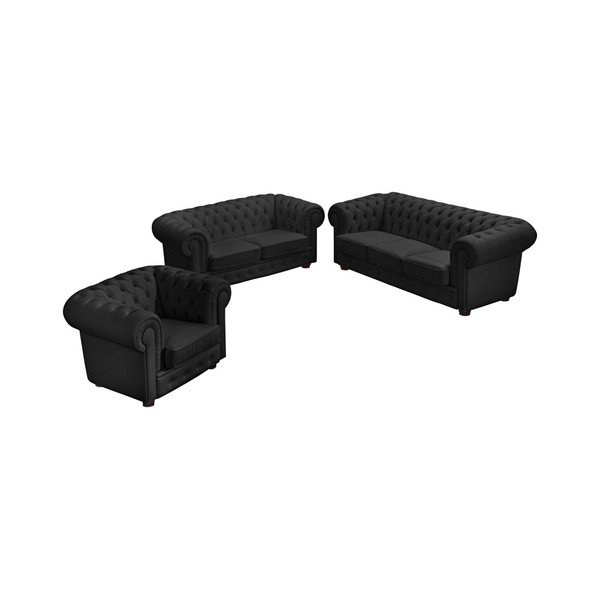 Juoda odinė sofa "Max Winzer Bridgeport", 200 cm-image-1