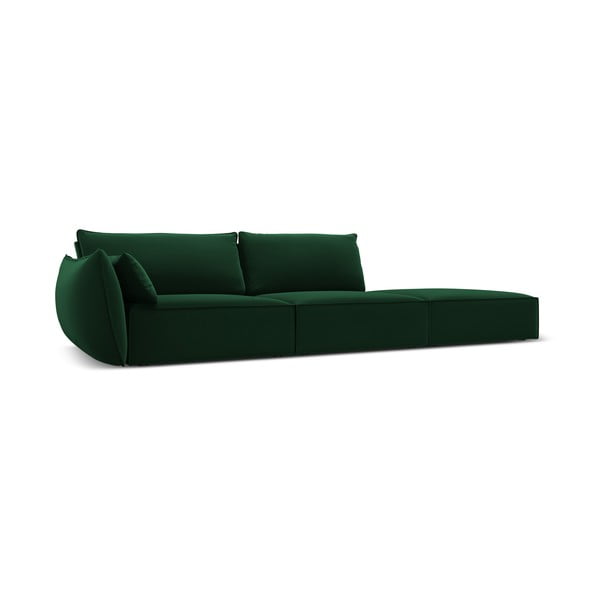 Tamsiai žalios spalvos iš velveto sofa su kairiuoju kampu 264 cm Vanda – Mazzini Sofas-image-2