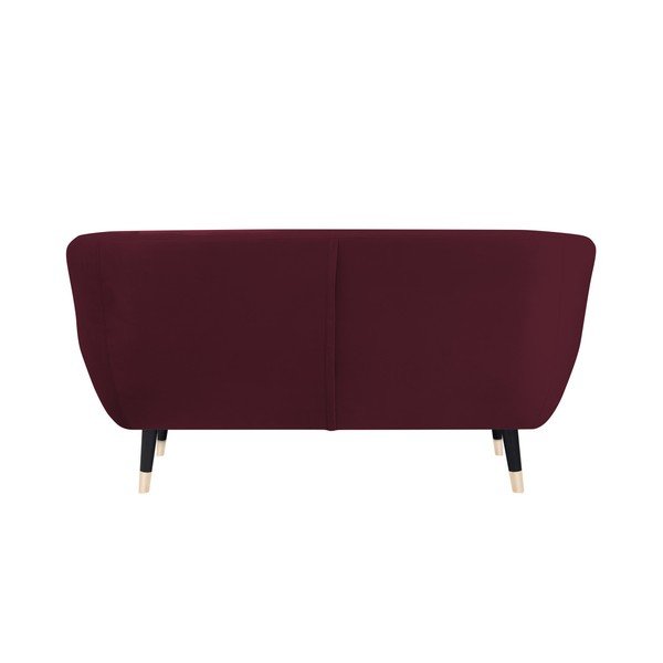 Raudonos spalvos sofa su juodomis kojomis Mazzini Sofas Amelie, 158 cm-image-4