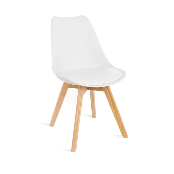 2 baltų kėdžių su bukmedžio kojomis rinkinys Bonami Essentials Retro