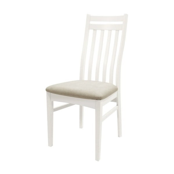 Balta ir smėlio spalvos "Canett Geranium" valgomojo kėdė