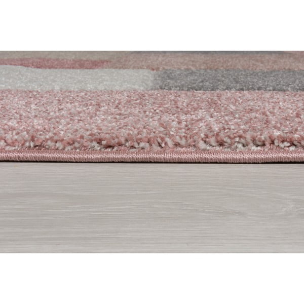Rožinis ir pilkas kilimas Flair Rugs Cosmos, 80 x 150 cm-image-3