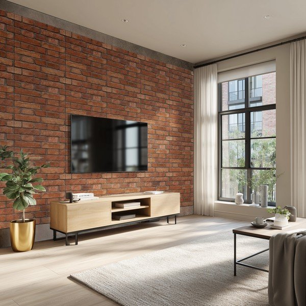 Iš tekstilės akustinės plokštės 2 vnt. 60x60 cm Bricks – Styler-image-2