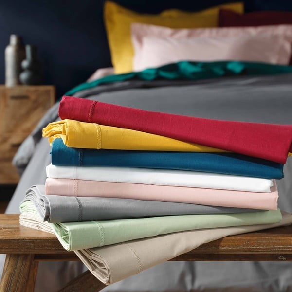 Paklodė iš medvilnės tamsiai žalios spalvos 180x290 cm Lina – douceur d'intérieur-image-3