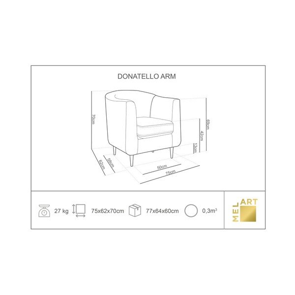 Juodas aksominis fotelis "Kooko Home Glam-image-4