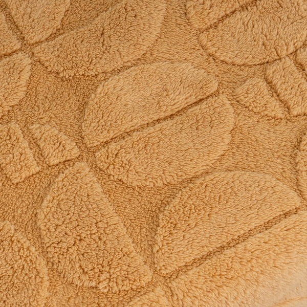 Geltonos spalvos iš mikropliušo antklodė ir pledas 130x160 cm Mid Century – Casa Selección-image-3