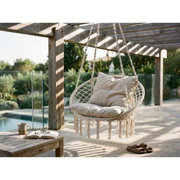 Smėlio spalvos pakabinama kėdė Bonami Essentials Hylla-image-1