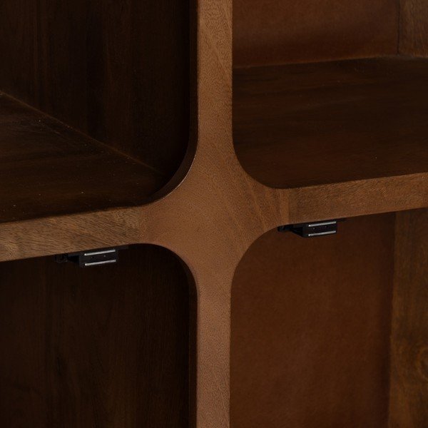 Rudos spalvos iš mango masyvo spintelė 104x110x45 cm Nosy – Ixia-image-3