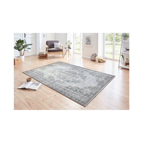 Pilkos ir kreminės spalvos kilimas "Hanse Home Celebration Mirro", 80 x 150 cm-image-1