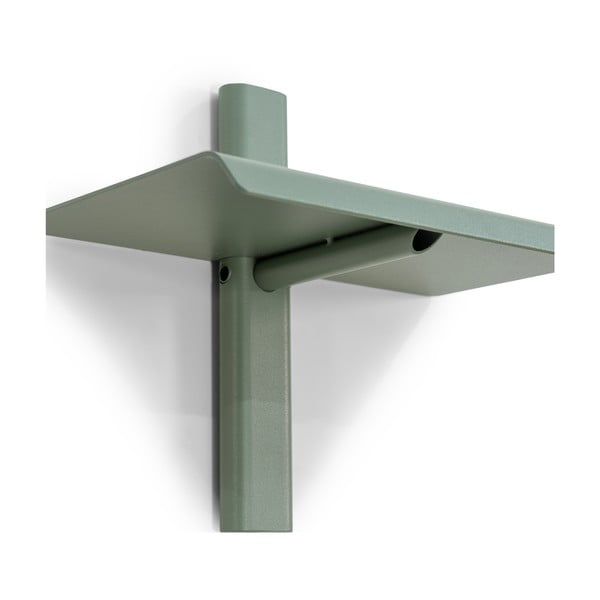 Pilkai žalios spalvos iš metalo sieninė lentyna 28 cm Hola – Spinder Design-image-2