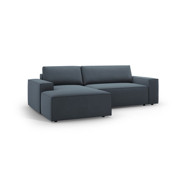 Sulankstoma kampinė sofa mėlynos spalvos (su kairiuoju kampu) Jodie – Micadoni Home-image-2