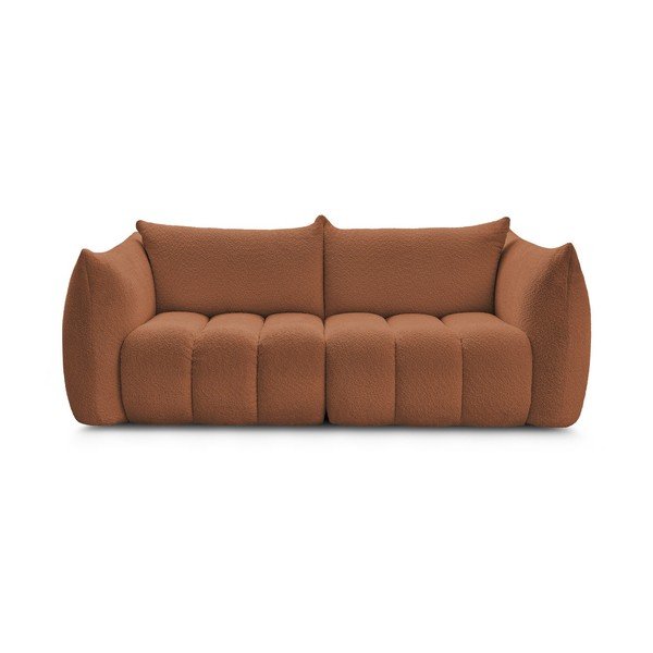 Oranžinės spalvos sofa iš boucle 234 cm Azra – Bobochic Paris