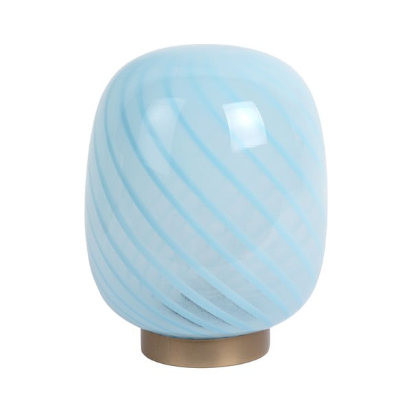 Šviesiai mėlynos spalvos stalinis šviestuvas (aukštis 20 cm) su stiklo gaubtu Summer Globe – Leitmotiv