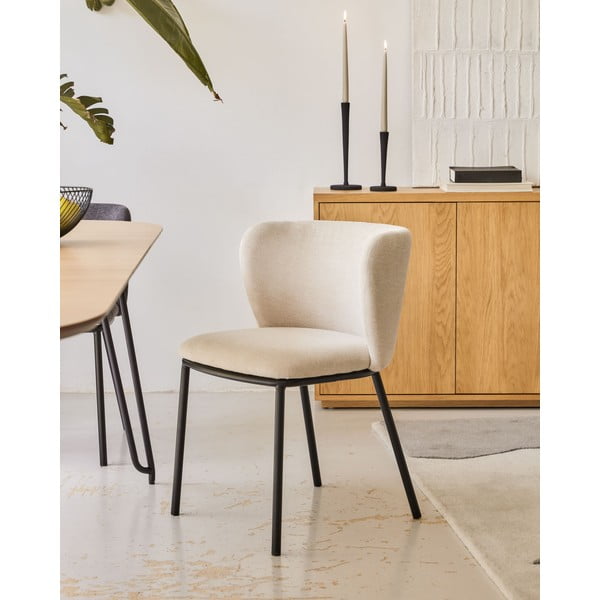 Smėlio spalvos valgomojo kėdė Ciselia - Kave Home-image-1