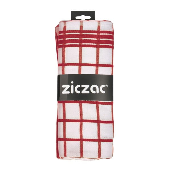 Baltas ir raudonas virtuvinis rankšluostis "ZicZac Professional