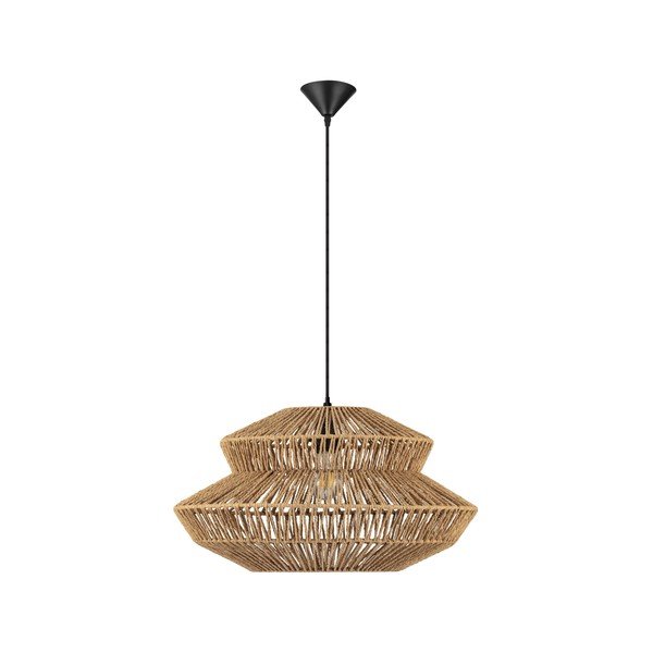Natūralios spalvos iš virvės kabantis šviestuvas ø 50 cm Nua – Nova Luce