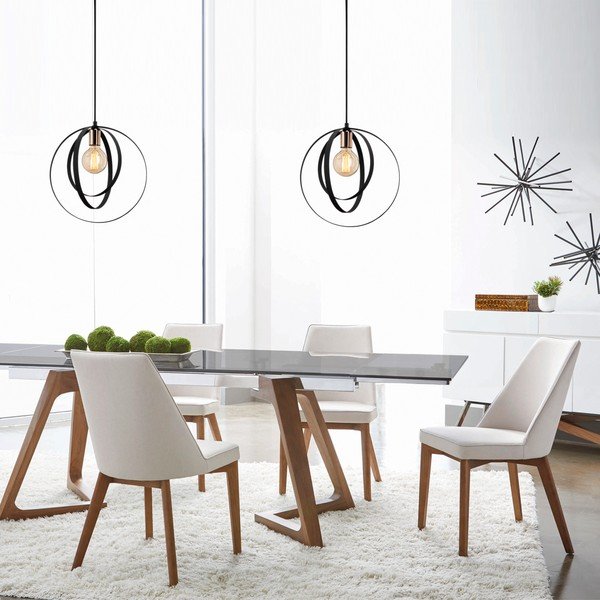 Juodas pakabinamas šviestuvas Opviq lights Vaveyla-image-4