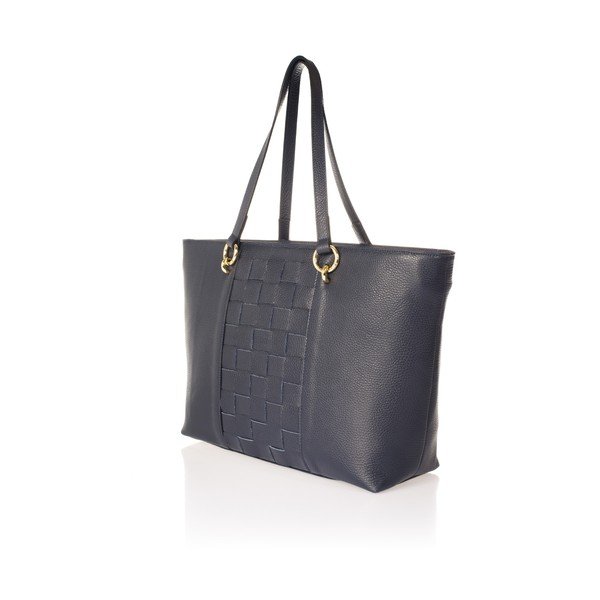 Mėlyna odinė rankinė Federica Bassi Elisa-image-2