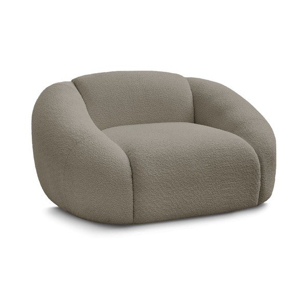 Iš boucle krėslas pilkos spalvos/rudos spalvos Tina – Bobochic Paris