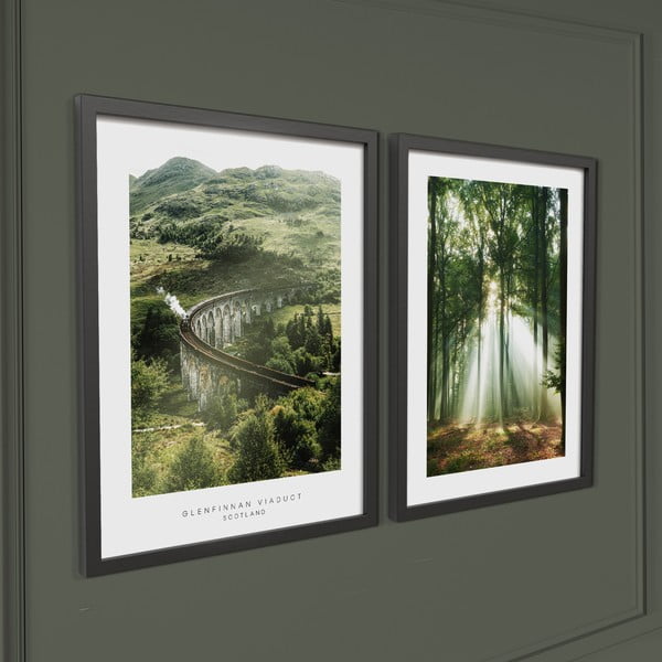 Paveikslai 2 vnt. 30x40 cm Woods – Styler-image-2