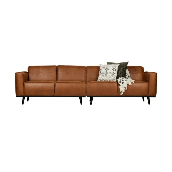 Rudos spalvos iš dirbtinės odos sofa 280 cm Statement – WOOOD-image-3