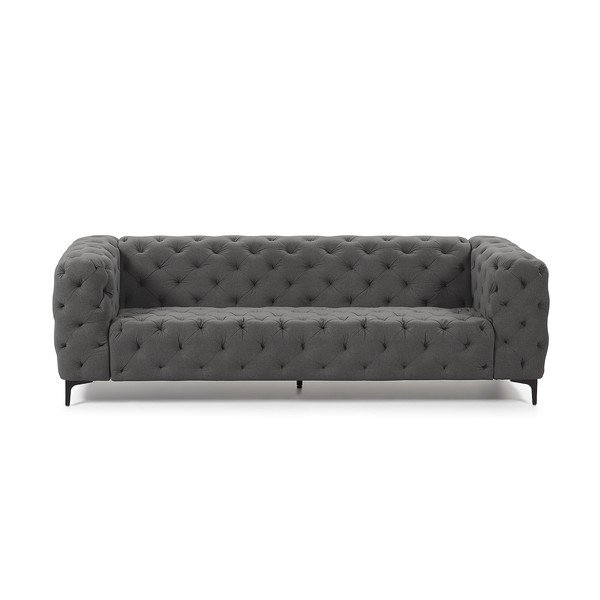 Pilka aksominė sofa "La Forma Maisha-image-1